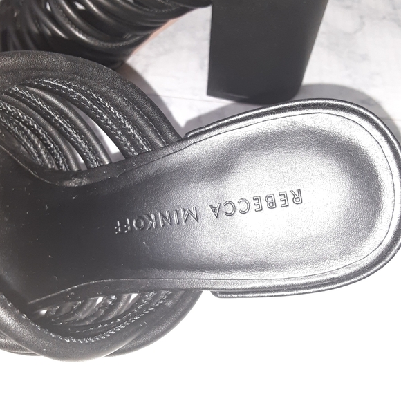 Rebecca Minkoff Black Strappy Sandal Heels Size 6 $228 - Picture 8 of 8